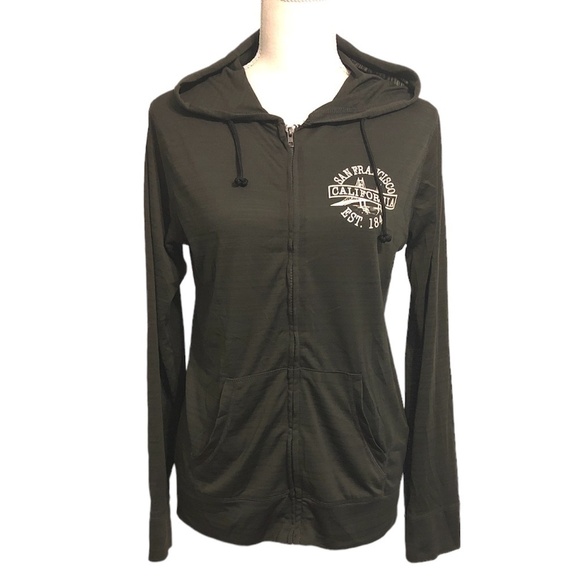 TEE MAX Sweatshirt Women's Size Small Gray San Francisco Full Zip Hoodie - Picture 8 of 8